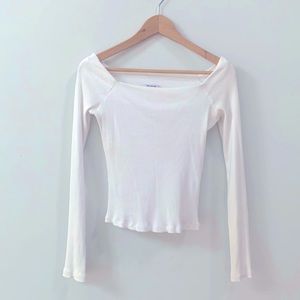 Zara Off the Shoulder Long Sleeve Top